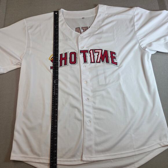 Shohei Ohtani XXXL Custom Fan Jersey Sho Time 17 White Baseball Shirt - Picture 8 of 11